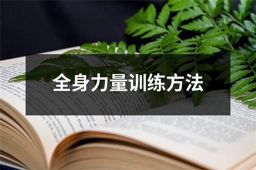 全身力量训练方法