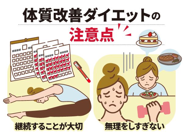 体質改善ダイエットの注意点