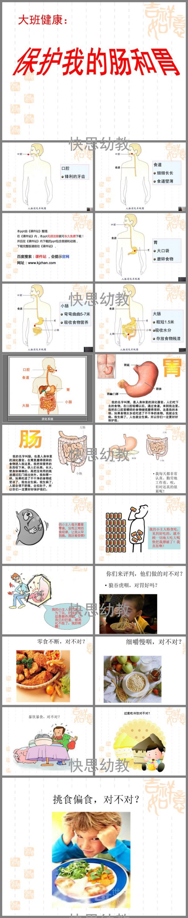 大班健康活动《保护我的肠胃》PPT课件教案