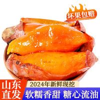 移動(dòng)端、京東百億補(bǔ)貼：蓮山九鮮山東煙薯25號(hào) 地瓜紅薯新鮮農(nóng)家沙地自種小山芋番薯烤地瓜 凈重4.5斤中果（單果150g-400g）