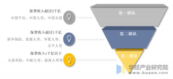 2022年中国人身险行业竞争梯队情况