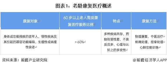 图表1：老龄康复医疗概述