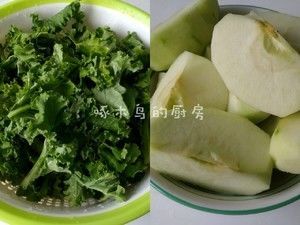 好喝又健康的有机羽衣甘蓝苹果汁,自己做超省钱!的做法步骤 第2步