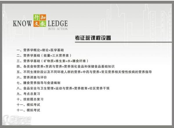公共营养师课程设置