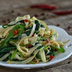 菠菜拌豆皮的做法[图]