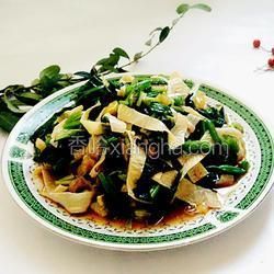 菠菜拌油豆皮的做法[图]