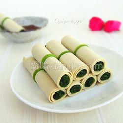 菠菜豆皮卷的做法[图]