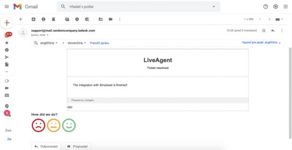 客户反馈——LiveAgent集成