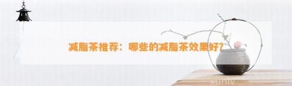 減脂茶推薦：哪些的減脂茶效果好？