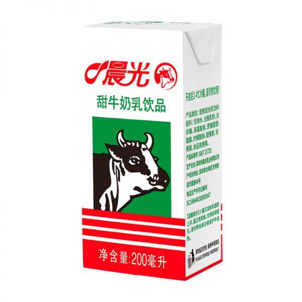 【200ml*24盒】晨光牛奶甜牛奶