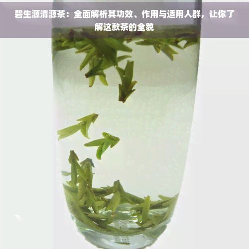碧生源清源茶：全面解析其功效、作用与适用人群，让你了解这款茶的全貌