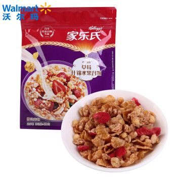 【沃爾瑪】家樂(lè)氏（Kellogg‘s） 谷蘭諾拉草莓什錦水果谷物（即食谷物） 沖飲 即食 谷蘭諾拉草莓什錦水果谷物（即食谷物） 400g