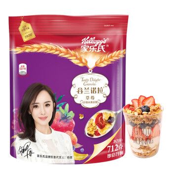家樂(lè)氏 Kellogg’s楊冪同款 水果麥片 谷蘭諾拉 草莓什錦谷物 即食谷物早餐 712g,降價(jià)幅度5.3%