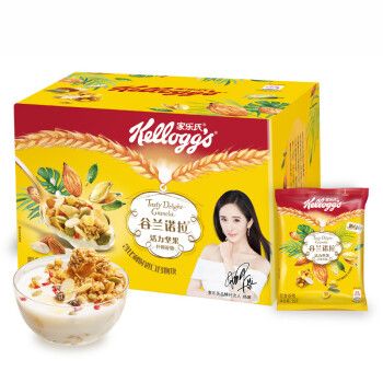 家樂氏 Kellogg’s 水果麥片 谷蘭諾拉 活力堅果什錦 即食谷物早餐 420g（35g*12小袋）,降價幅度8%