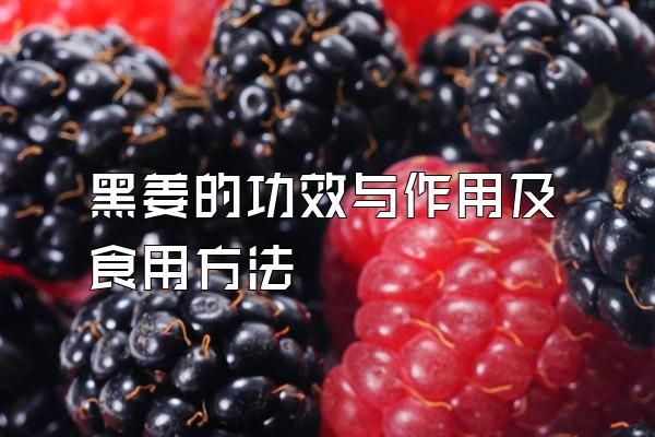 黑姜的功效与作用及食用方法