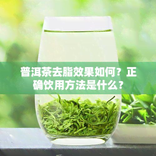 普洱茶去脂效果怎样？正确饮用方法是什么？