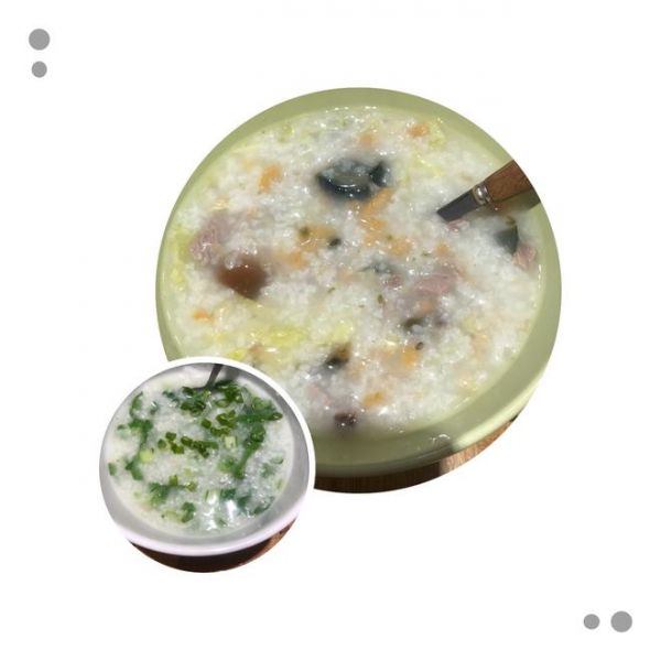 一粥兩喝無雞精健康版（皮蛋瘦肉粥2碗+素食蔬菜粥1碗）的做法