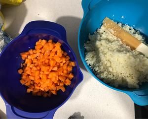 高纖維少油高蛋白“炒飯”(3人份量)的做法 步驟1