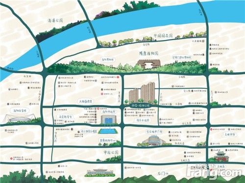 恒信綠地公館交通圖區(qū)位圖