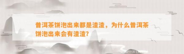 普洱茶饼泡出来都是渣渣，为什么普洱茶饼泡出来会有渣渣？