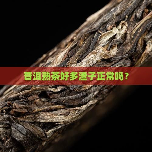 普洱熟茶好多渣子正常嗎？