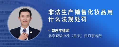 非法生产销售化妆品用什么法规处罚