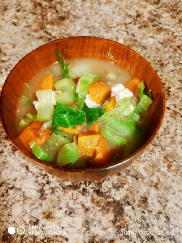 『留學(xué)生菜譜』冬日雜蔬湯·富含維生素(每餐200卡)的做法