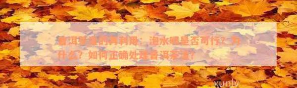 普洱茶渣的再利用：泡水喝是否可行？为什么？如何正确处理普洱茶渣？