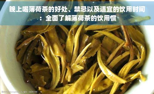晚上喝薄荷茶的好處、禁忌以及適宜的飲用時間：全面了解薄荷茶的飲用慣