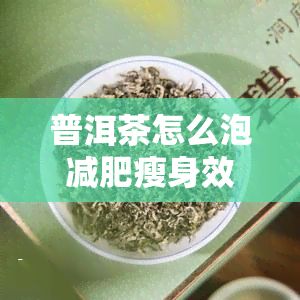 普洱茶怎么泡减肥瘦身效果喝？正确方法与步骤详解