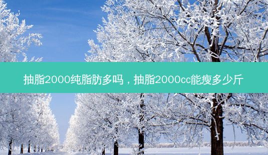 抽脂2000纯脂肪多吗，抽脂2000cc能瘦多少斤-第1张图片-众美整形网