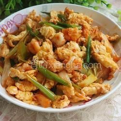 蝦仁雞蛋炒大蔥的做法[圖]