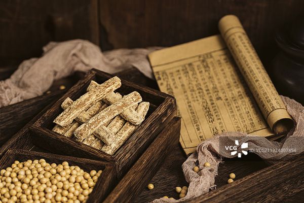 天津特色小吃：豆根糖图片素材