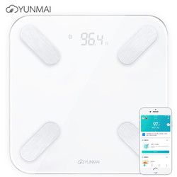 云麦好轻mini2S白色充电款智能体脂秤 体重秤 电子秤 家用减肥健康秤脂肪秤 测29项人体数据 蓝牙连接APP控制