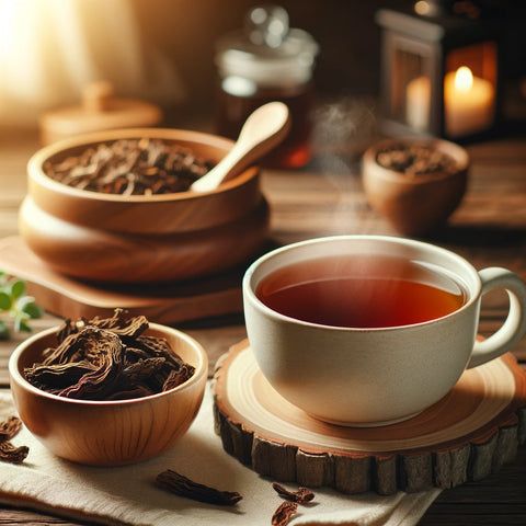 在舒適的環(huán)境中品嘗痙攣樹(shù)皮茶。