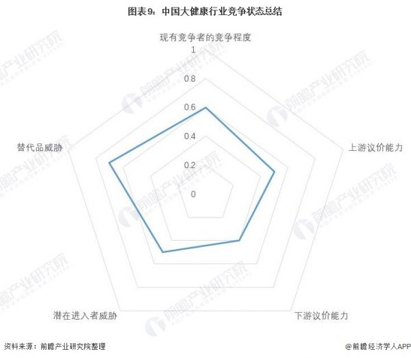 图表9：中国大健康行业竞争状态总结