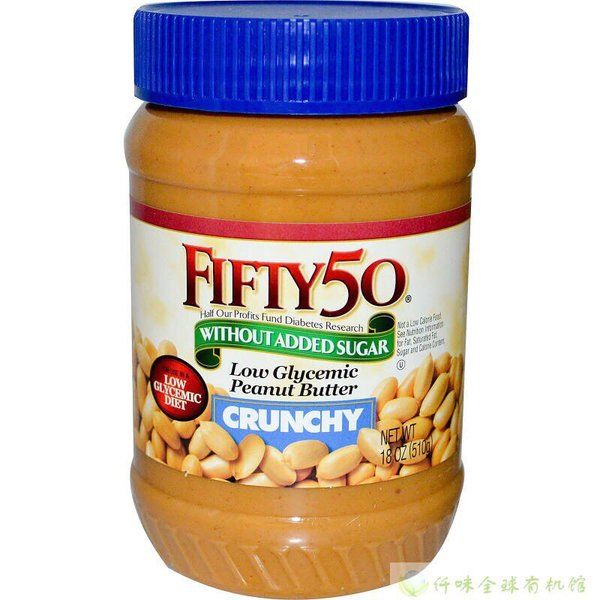 Fifty50 低糖花生醬(顆粒)