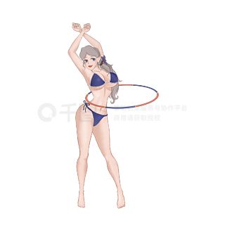 呼啦圈健身健康美女