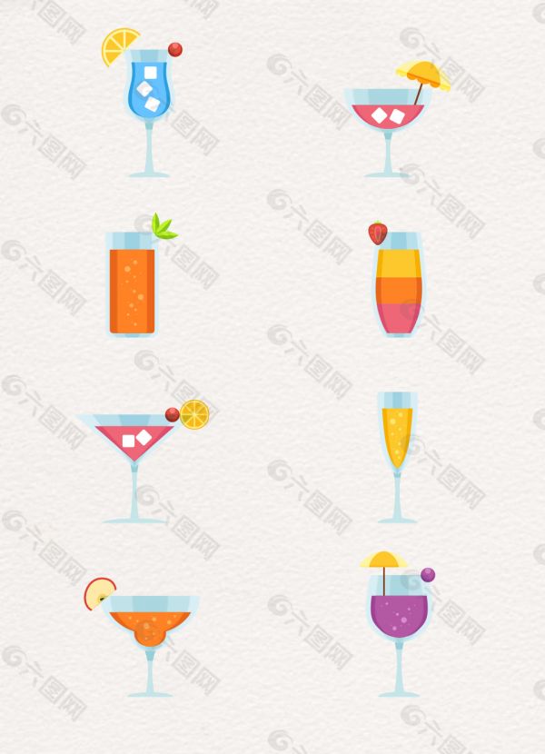 8款卡通冰塊飲料設(shè)計素材
