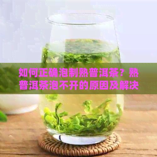 如何正确泡制熟普洱茶？熟普洱茶泡不开的原因及解决方法全面解析