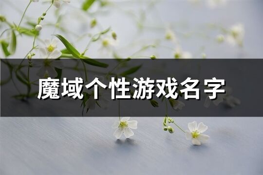 魔域個性游戲名字(523個)