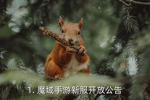 1. 魔域手游新服开放公告
