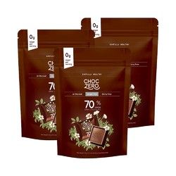 ChocZero无糖70%黑巧克力100g三袋组合生酮健康零食