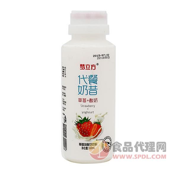 梦立方代餐果昔草莓味酸奶310ml