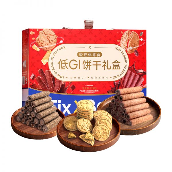 【包邮】旺旺低GI全麦粗粮饼干288g礼盒装