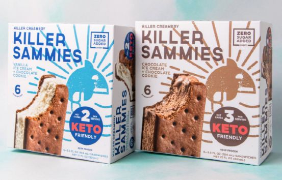 Killer Sammies零糖冰淇淋三明治图片来源：Killer Sammies