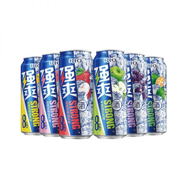 RIO銳澳強(qiáng)爽5口味6罐8度系列500ml*18罐
