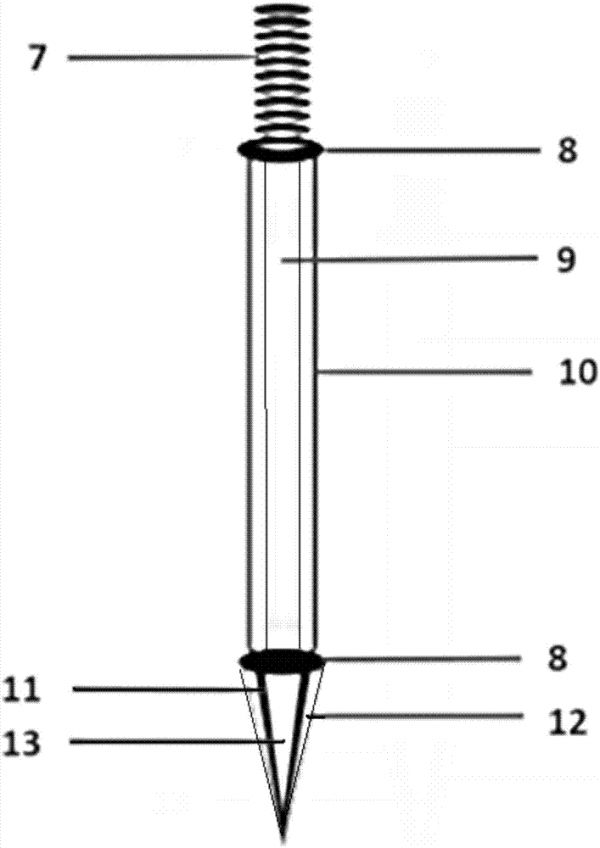 一种检测痕量重金属的针灸针基工作电极电化学传感器的制作方法