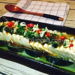 涼拌蔥油皮蛋豆腐的做法[圖]