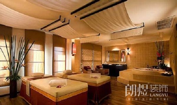 簡(jiǎn)裝的中醫(yī)針灸按摩理療店裝修效果圖